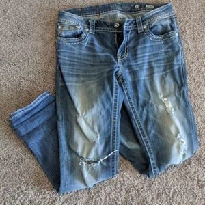 Ripped skinny ankle jeans. Miss me